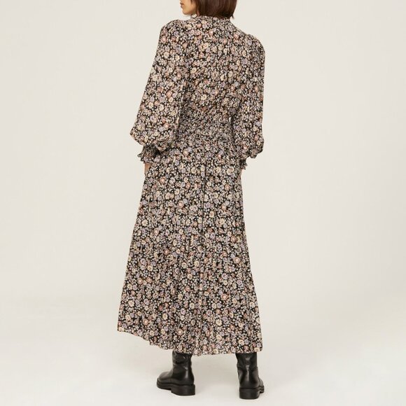 Last Chance! New Sea NY Carson Fall Floral Smocked Maxi Dress Small $395 - Picture 3 of 12